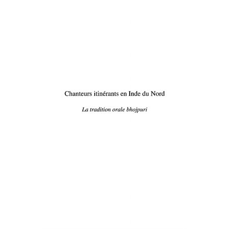 Chanteurs itinerants en inde du nord