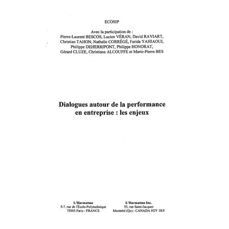 Dialogues autour de la performance en en