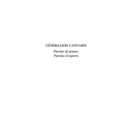 Génération cannabis