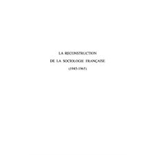 Reconstruction de la sociologie français