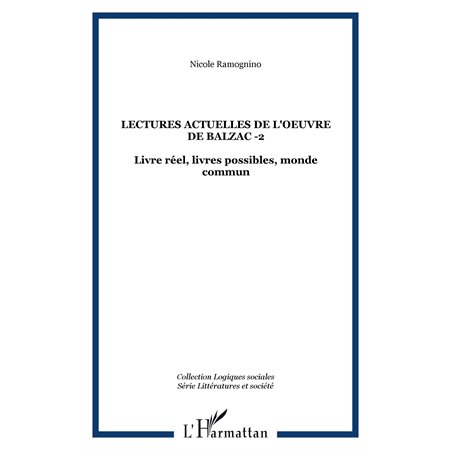 Lectures actuelles de l'oeuvrede balzac