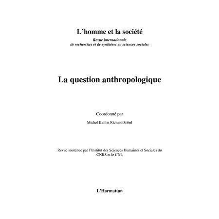 Question anthropologique La