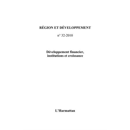 Développement financier, institutions et croissance