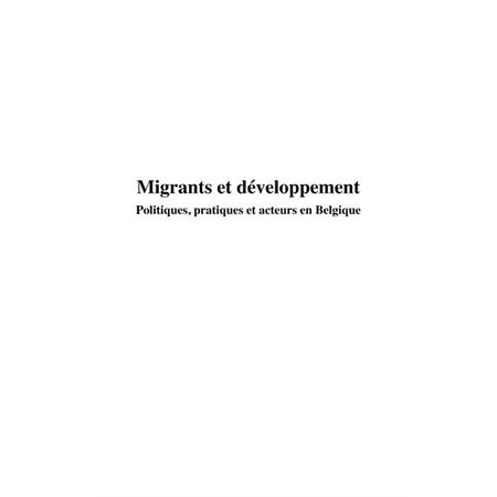 Migrants et développement