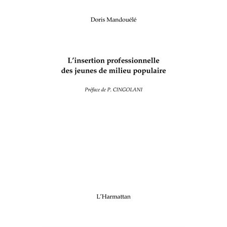 L'insertion professionnelle des jeunes de milieu populaire