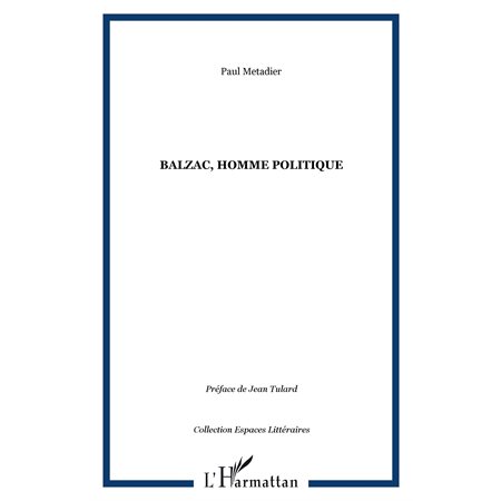 Balzac homme politique