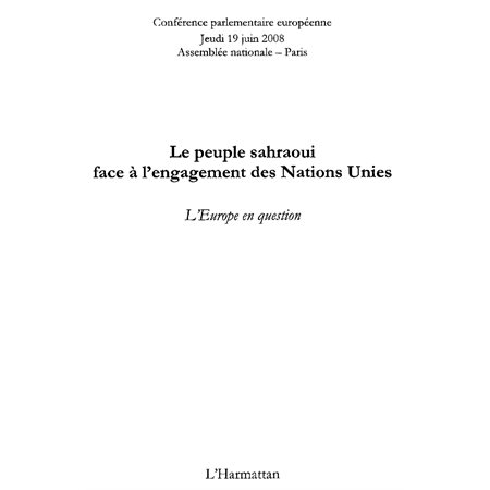 Le peuple sahraoui face À l'engagement des nations unies - l