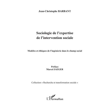 Sociologie de l'expertise de l'intervention sociale - modèle