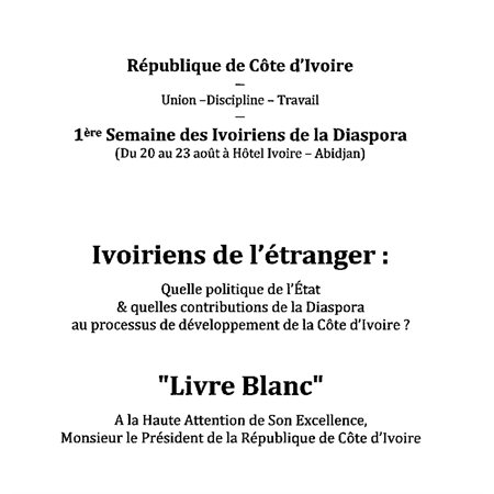 Ivoiriens de l'étranger - quelle politiq