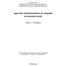 Approches institutionnalistes inegalités  économiques... t.2