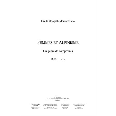 Femmes et alpinisme 1874-1919