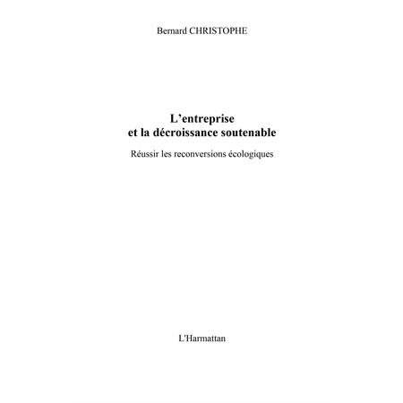 Entreprise et la décroissancesoutenable