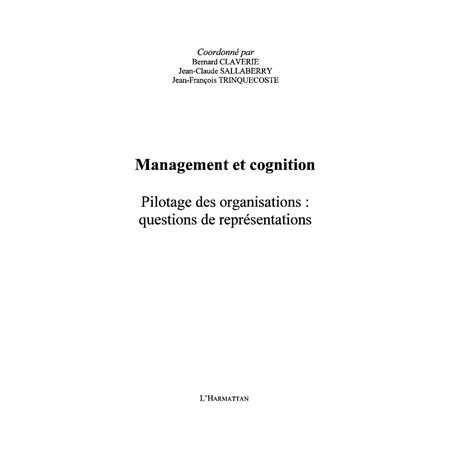 Management et cognition - pilotage des organisations : quest