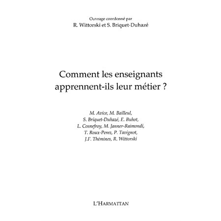 Comment les enseignants apprennent-ils leur métier ?