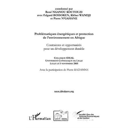 Problématiques energétiques et protection de l'environnement