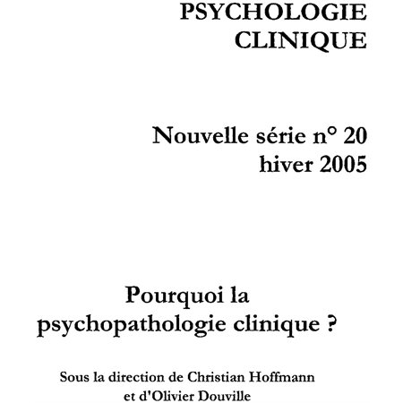 Psychologie clinique no. 20