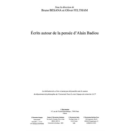 écrits autour de la pensée