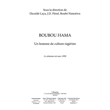 Boubou hama un homme de culture nigérien