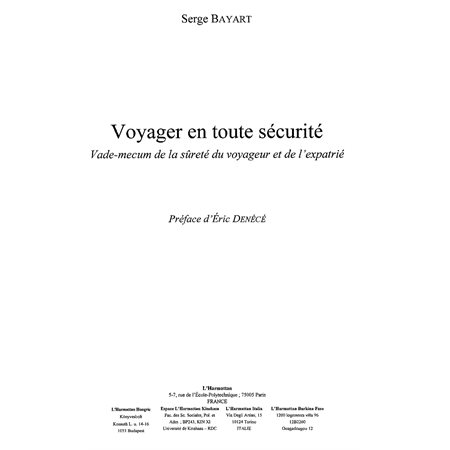 Voyager en toute sécurité