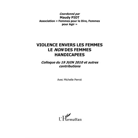 Violence envers les femmes : le non des femmes handicapées -