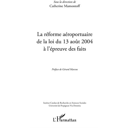 La réforme aéroportuaire de laloi du 13