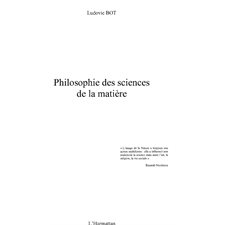 Philosophie des sciences de lamatière