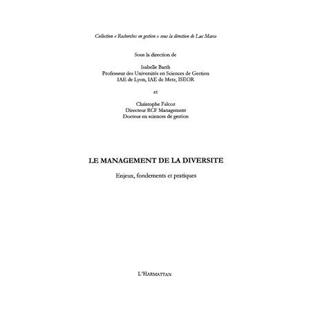 Management de la diversité Le