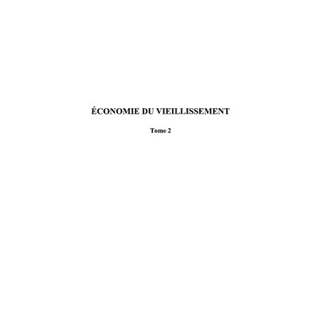 Economie du vieillissement