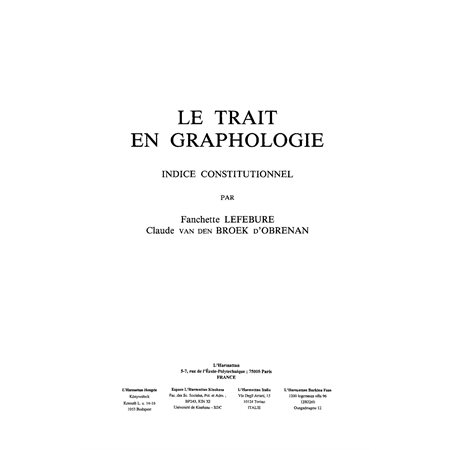 Trait en graphologie le