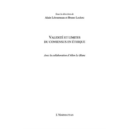 Validité et limites du consensus en éthique