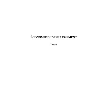 Economie du vieillissement