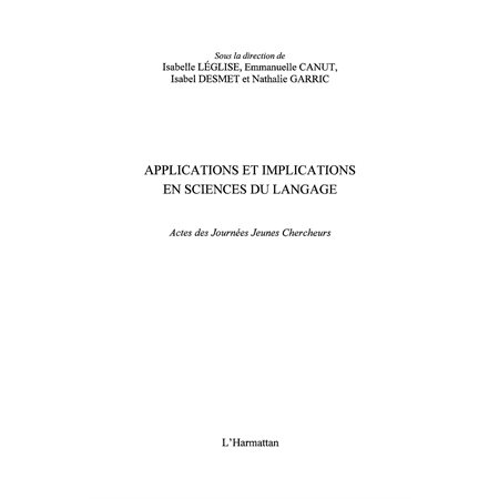 Applications implications sciences du la