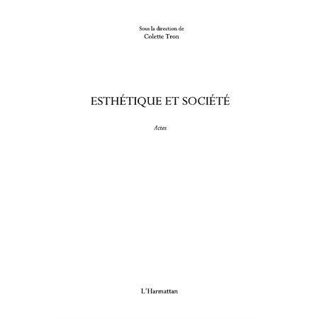 Esthétique et société