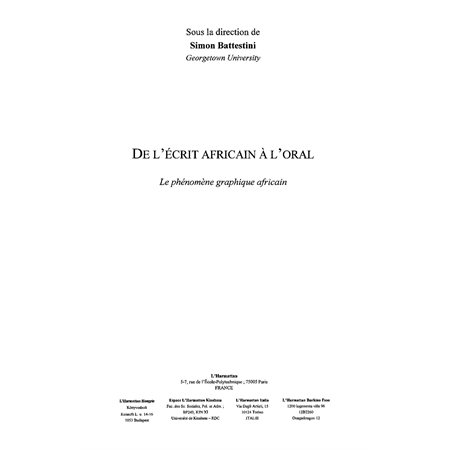 De l'écrit africain à l'oral