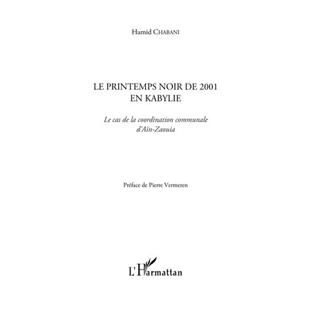 Le printemps noir de 2001 en kabylie - le cas de la coordina