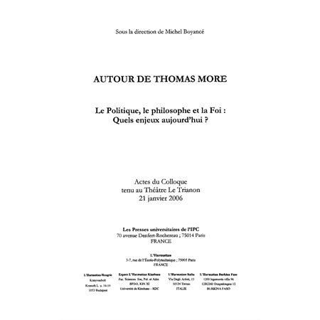 Autour de thomas more