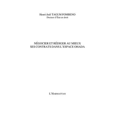 Négocier et rédiger au mieux ses contrats dans l'espace ohad