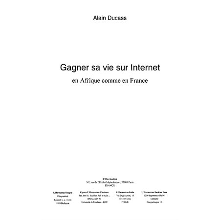 Gagner sa vie sur internet en afrique comme en france