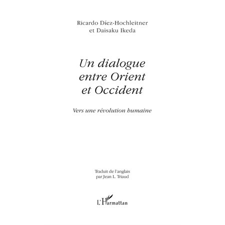 Un dialogue entre orient et occident - vers une révolution h