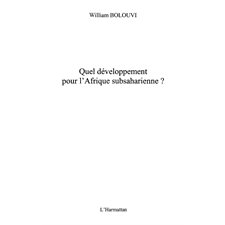 Quel développement pour l'afrique subsah