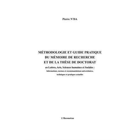 Méthodologie et guide pratiquedu mémoir