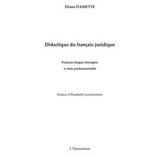 Didactique du français juridique