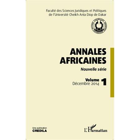 Annales africaines vol 1 décembre 2014