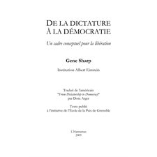 De la dictature À la démocratie - un cadre conceptuel pour l