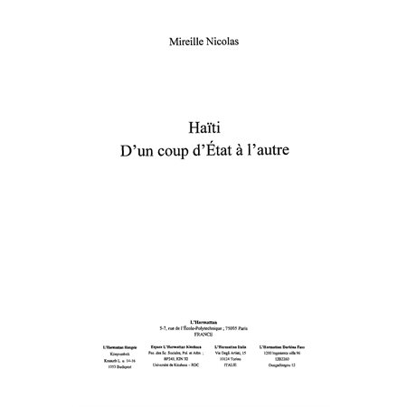 Haïti d'un coup d'état à l'autre